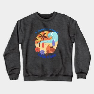 be happy and bodysurf Crewneck Sweatshirt